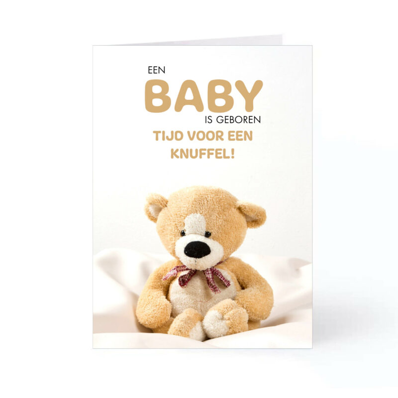 Babykaartje knuffelbeer